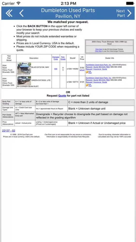Dumbleton Used Auto Parts - Pavilion, NY স্ক্রিনশট