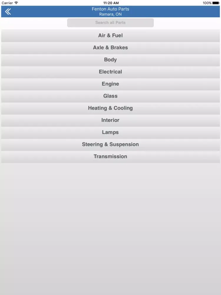 Fenton Auto Parts - Ramara, ON iPad 应用截图