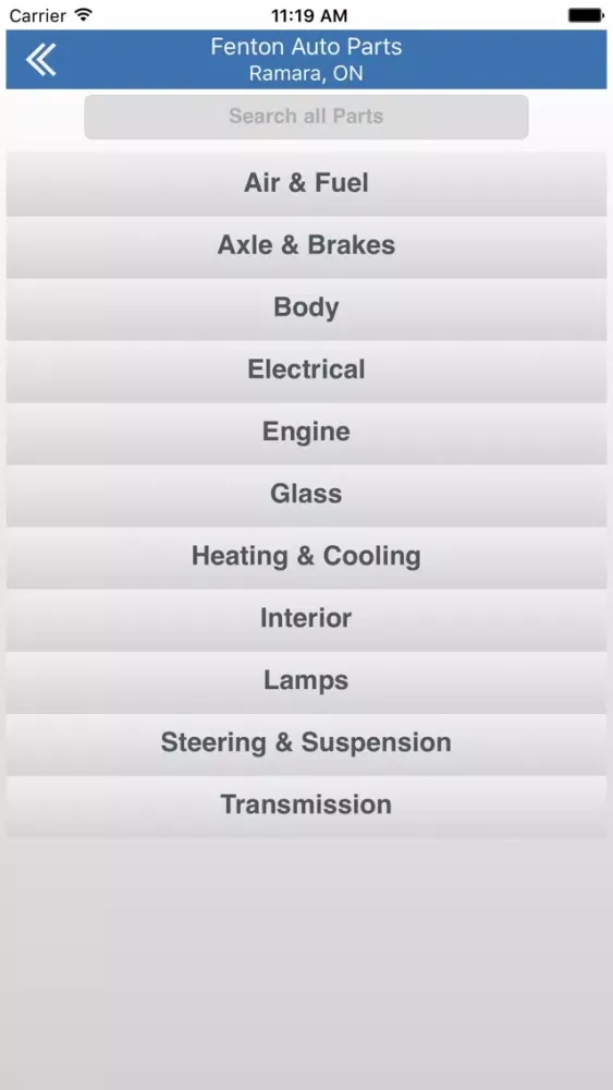 Fenton Auto Parts - Ramara, ON应用截图