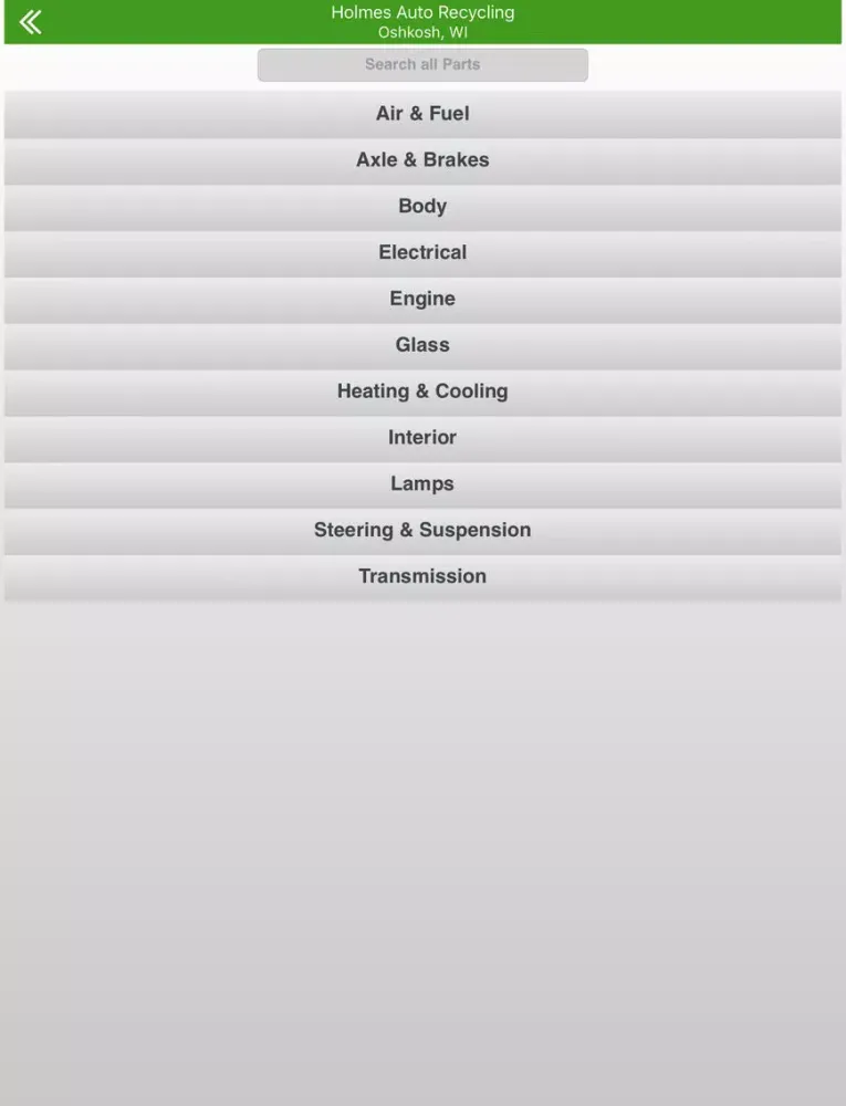 Скриншоты Holmes Automotive Recycling, Inc. - Oshkosh, WI iPad 