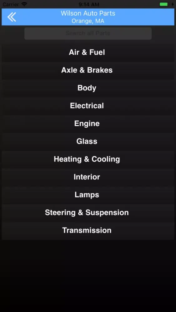 Capturas de tela do Wilson Auto Parts - Orange, MA