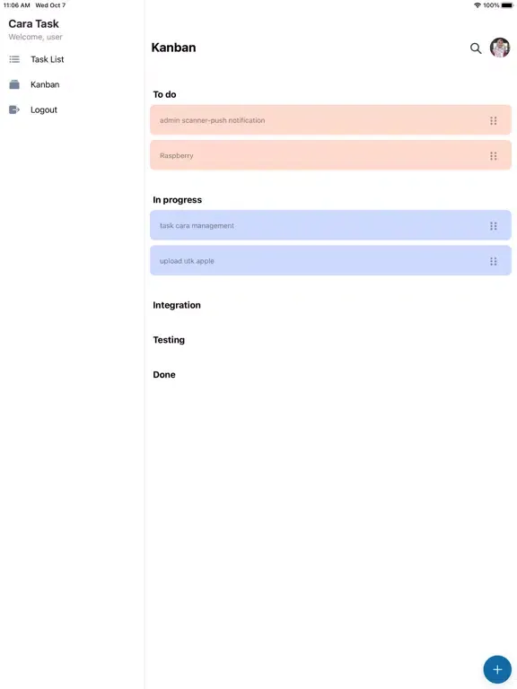 Capturas de tela do Cara Task Management iPad 