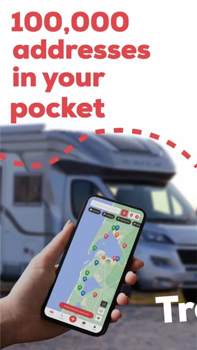 Zrzuty ekranu CaraMaps - Motorhome campsites