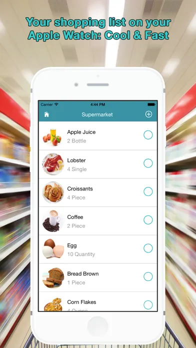 Tangkapan skrin WatchList - The Grocery Shopping List on the Watch