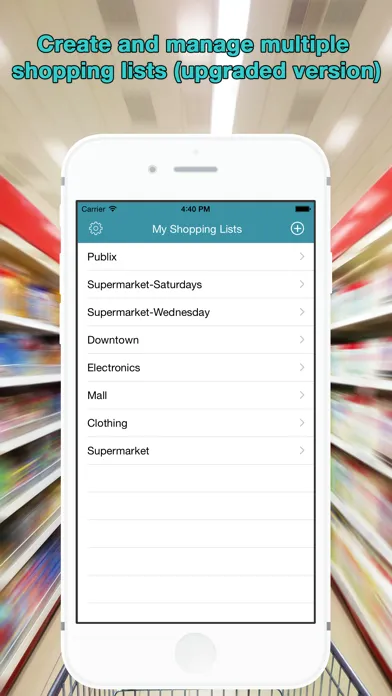 Tangkapan skrin WatchList - The Grocery Shopping List on the Watch