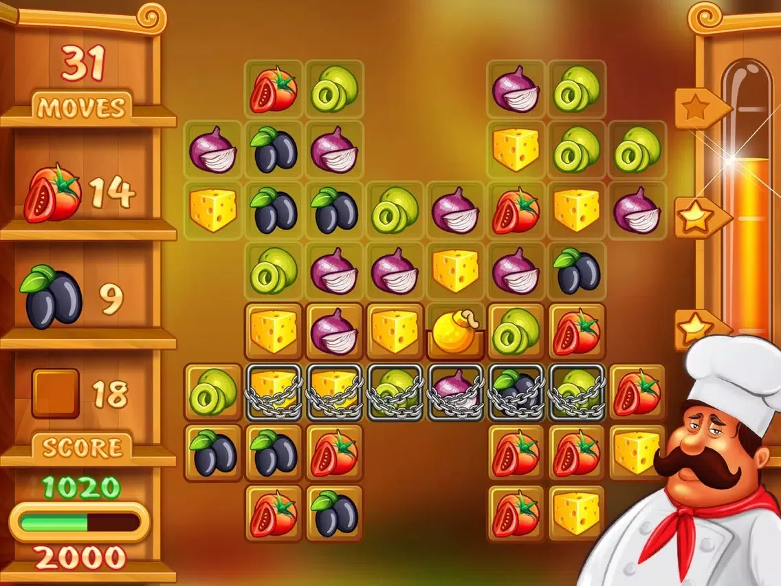 Match 3 Pizza: Kitchen Crash iPad 应用截图