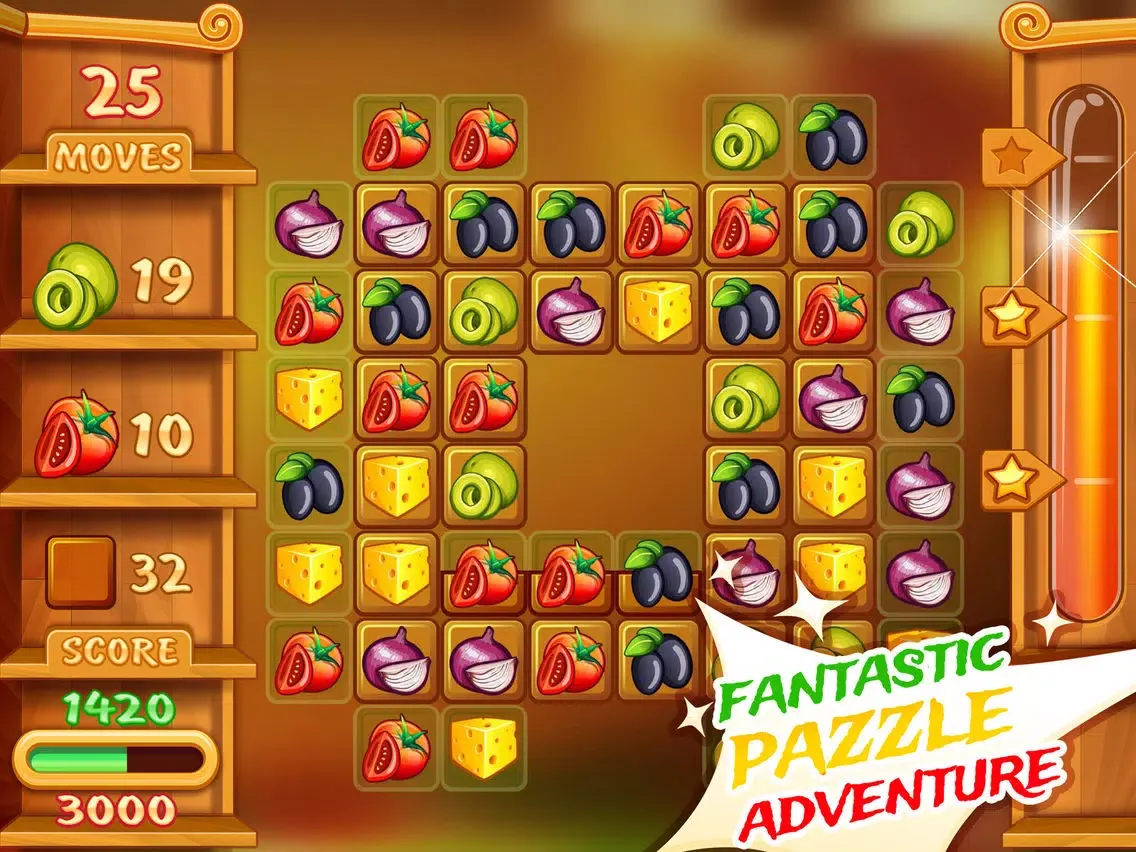 Match 3 Pizza: Kitchen Crash iPad 应用截图
