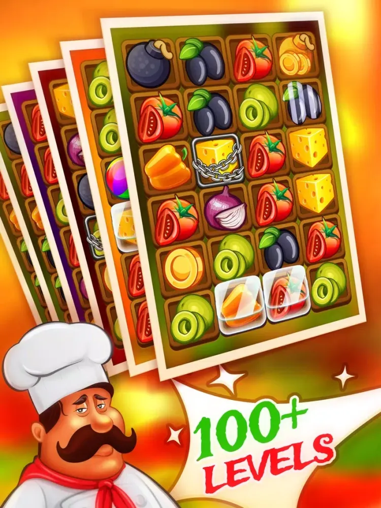 Match 3 Pizza: Kitchen Crash iPad 应用截图