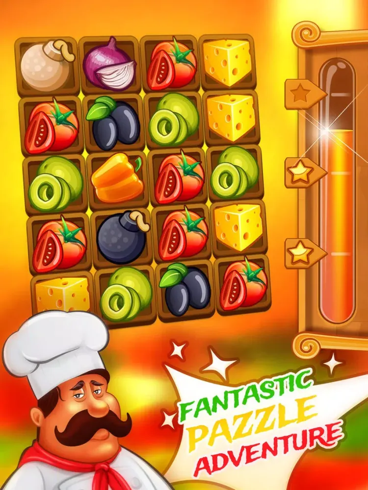 Match 3 Pizza: Kitchen Crash iPad 应用截图