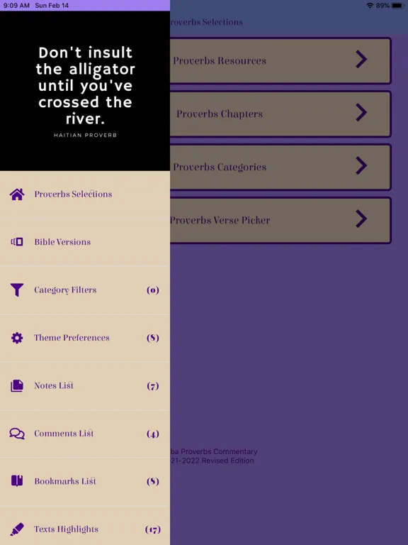 Zrzuty ekranu Caranba Proverbs Commentary iPad 
