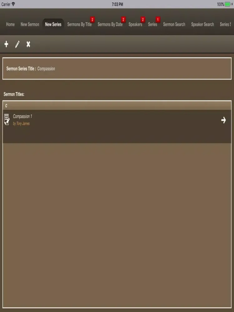 Caranba Sermon Notes iPad  Screenshots