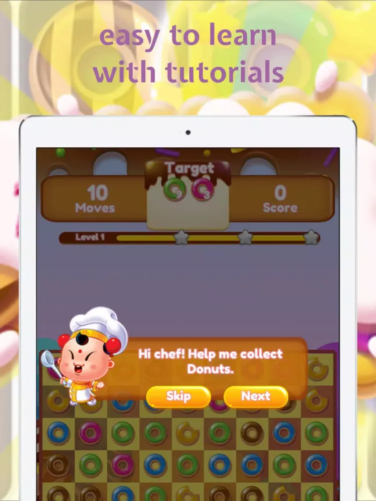 Donuts Crush iPad  स्क्रीनशॉट