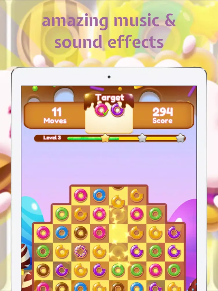 Donuts Crush iPad  स्क्रीनशॉट