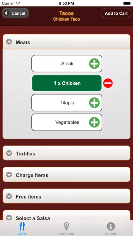 Carbón Live Fire Mexican Grill Mobile Ordering 스크린샷