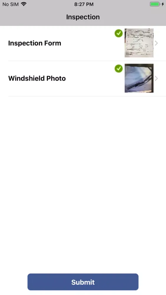 Tangkapan layar CARCO Windshield Inspection