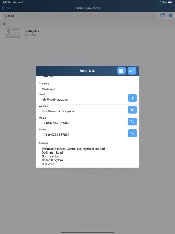 Capturas de pantalla de Card-tapp iPad 