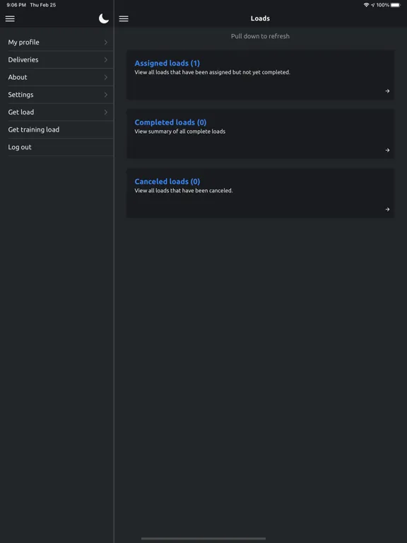 Capturas de tela do vinCARRIER iPad 