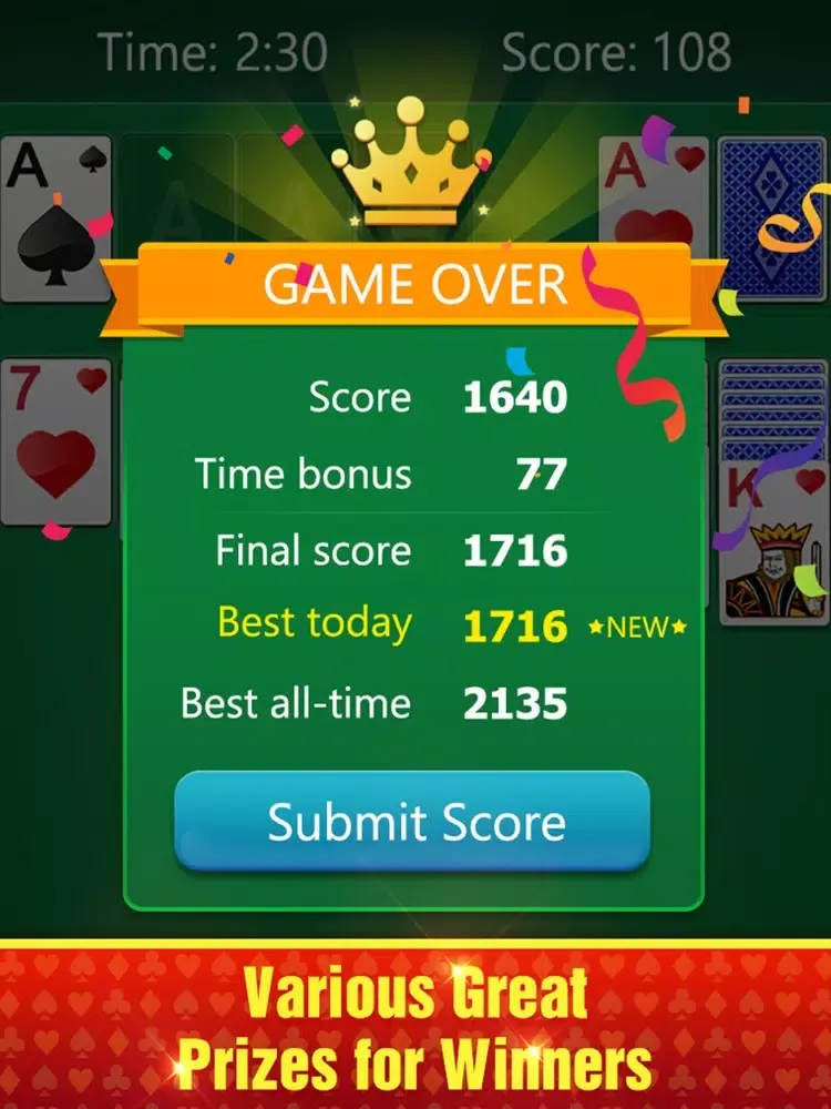 Capturas de tela do Happy Solitaire Card Game iPad 