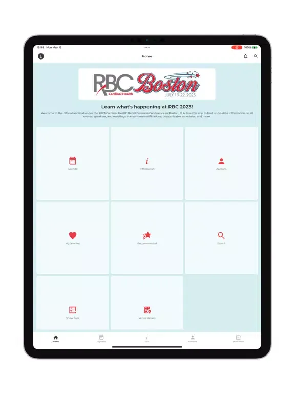 Cardinal Health RBC 2023 iPad  Screenshots