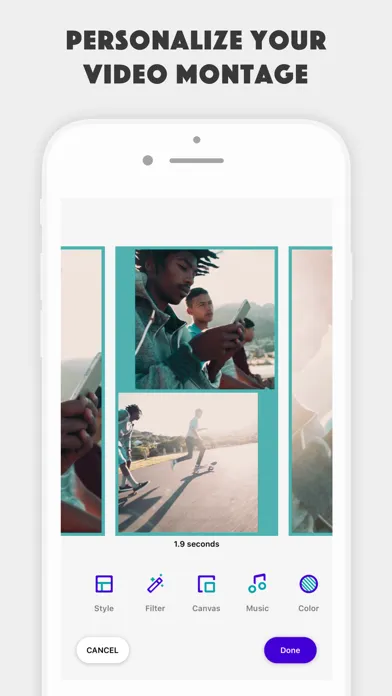Ảnh chụp màn hình của Vibes Video Collage Editor