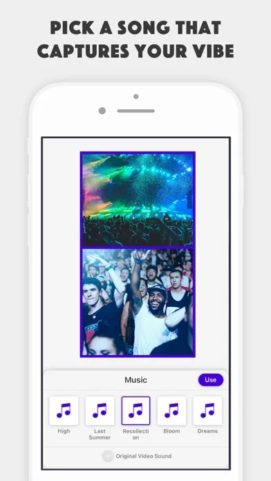 Ảnh chụp màn hình của Vibes Video Collage Editor