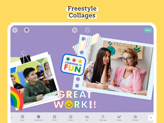 Captures d'écran de PicCollage EDU Collage Maker iPad 