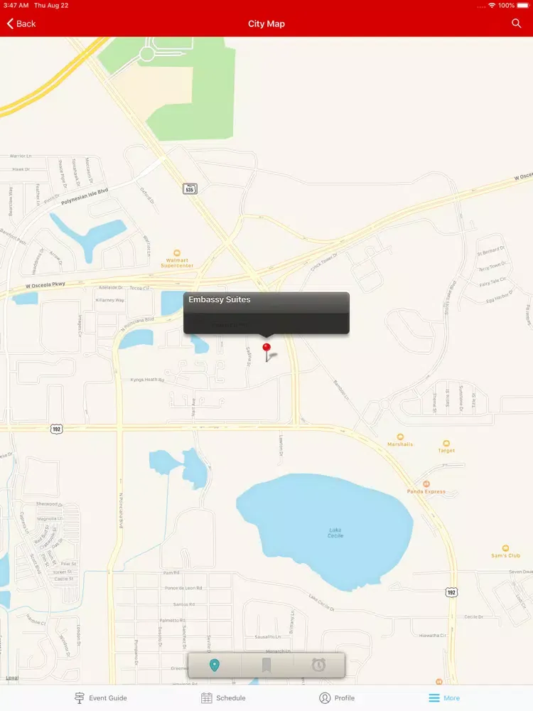 ภาพหน้าจอของ Cardinal Tracking Events iPad 