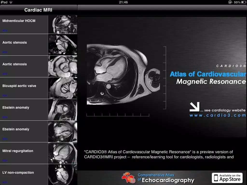 CARDIO3® Atlas of Cardiovascular Magnetic Resonance iPad  スクリーンショット