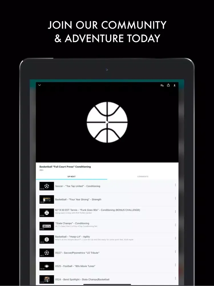 Tangkapan skrin Cardio Sport iPad 