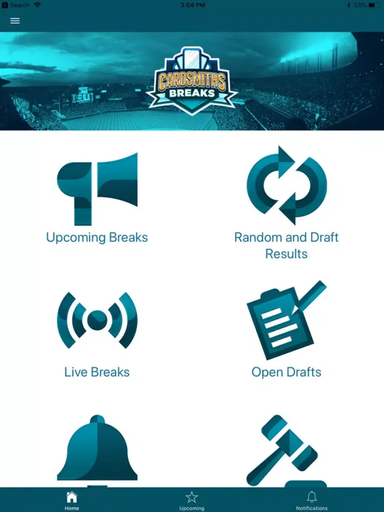 Cardsmiths Breaks App iPad  Screenshots
