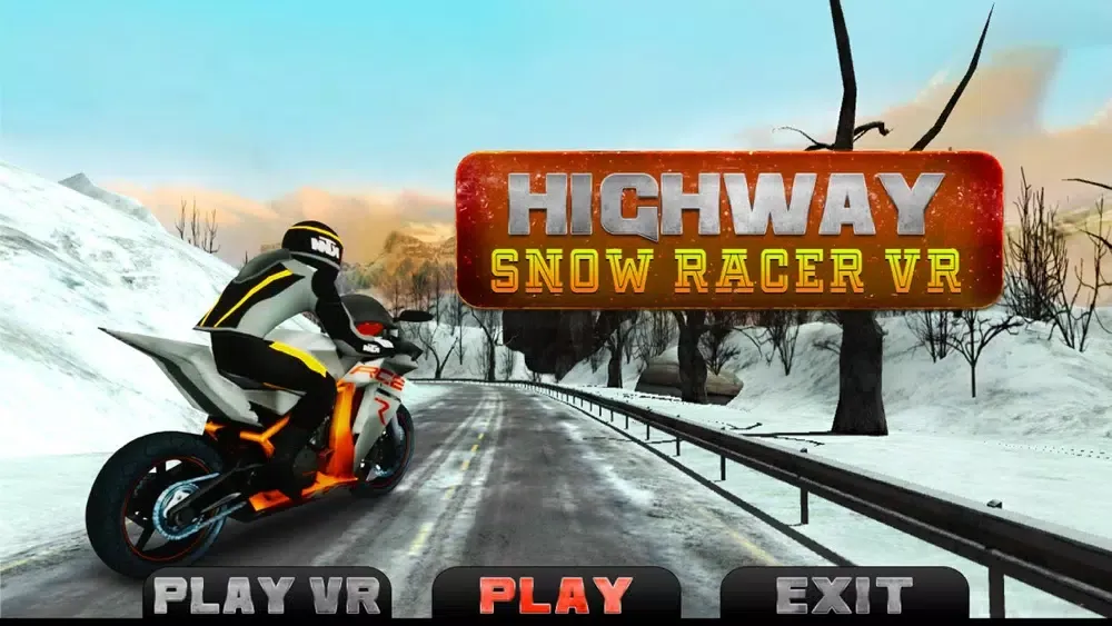 Highway snow racer VR Game স্ক্রিনশট