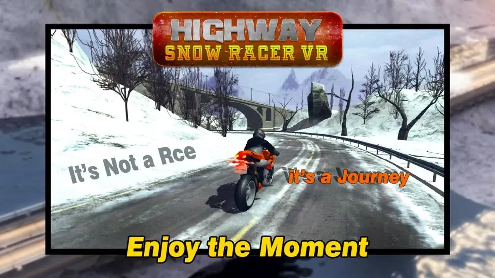 Highway snow racer VR Game স্ক্রিনশট