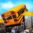 Racing school Bus in Air
