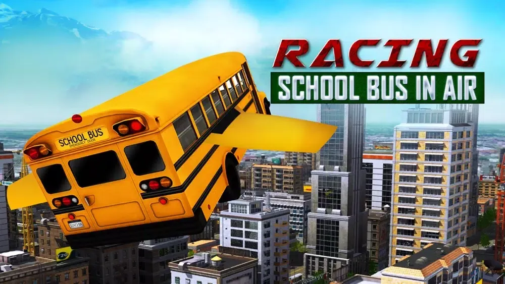 ภาพหน้าจอของ Racing school Bus in Air