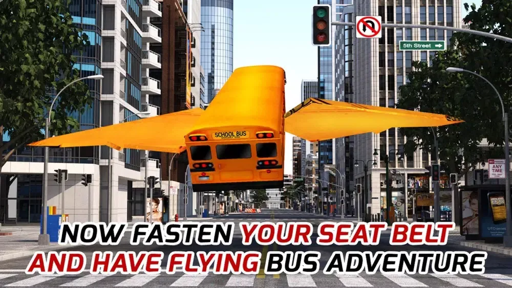 ภาพหน้าจอของ Racing school Bus in Air