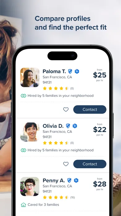 Ảnh chụp màn hình của Care.com: Hire Caregivers
