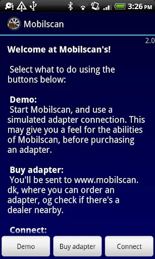 Tangkapan skrin Mobilscan - your OBD tool