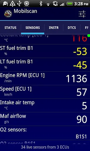 Tangkapan skrin Mobilscan - your OBD tool