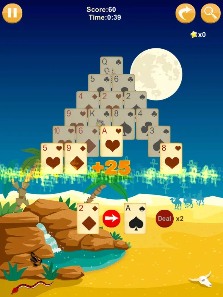 Screenshot di Pyramid Solitaire - A classical card game with new adventure mode iPad 