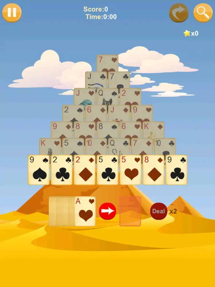 Screenshot di Pyramid Solitaire - A classical card game with new adventure mode iPad 
