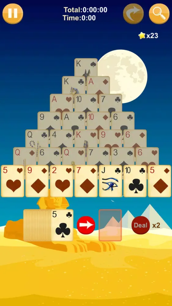 Screenshot di Pyramid Solitaire - A classical card game with new adventure mode