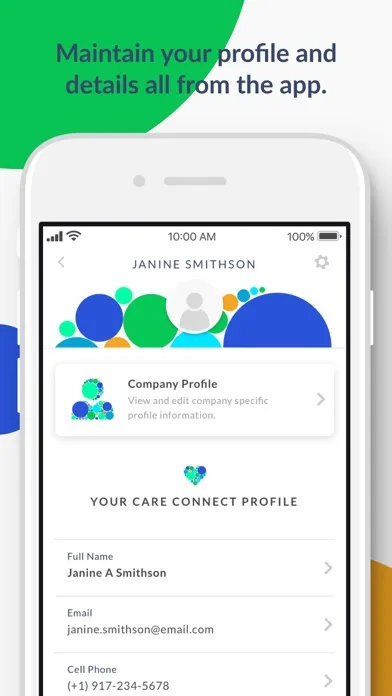 Zrzuty ekranu CareConnect for Caregivers
