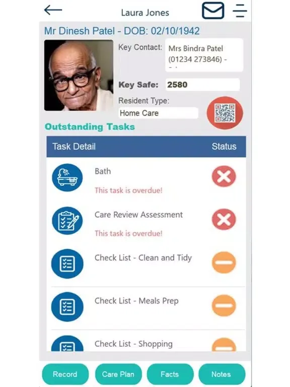 Care Control Pocket iPad  Screenshots