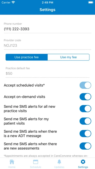 Care Convene Provider Screenshots