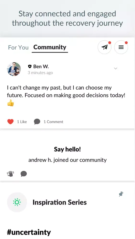 Ảnh chụp màn hình của Akasha Tribe Sober Network