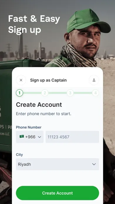 ภาพหน้าจอของ Careem Captain
