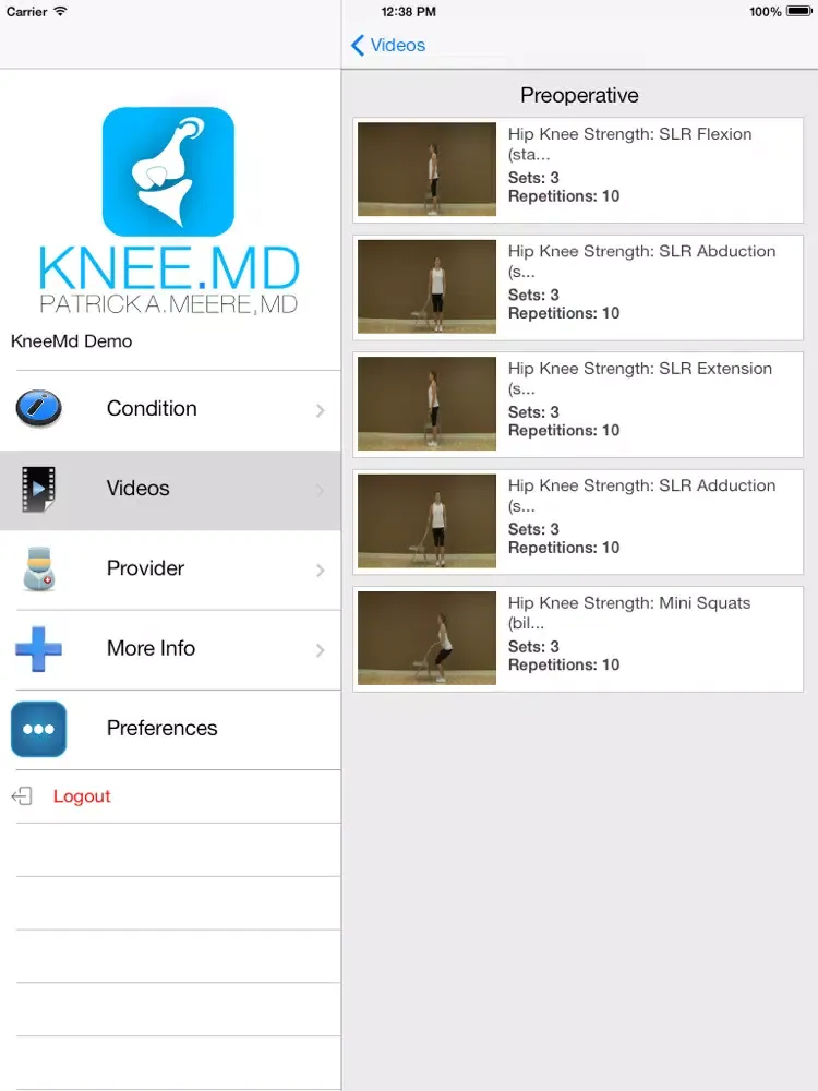 Knee MD iPad  Screenshots