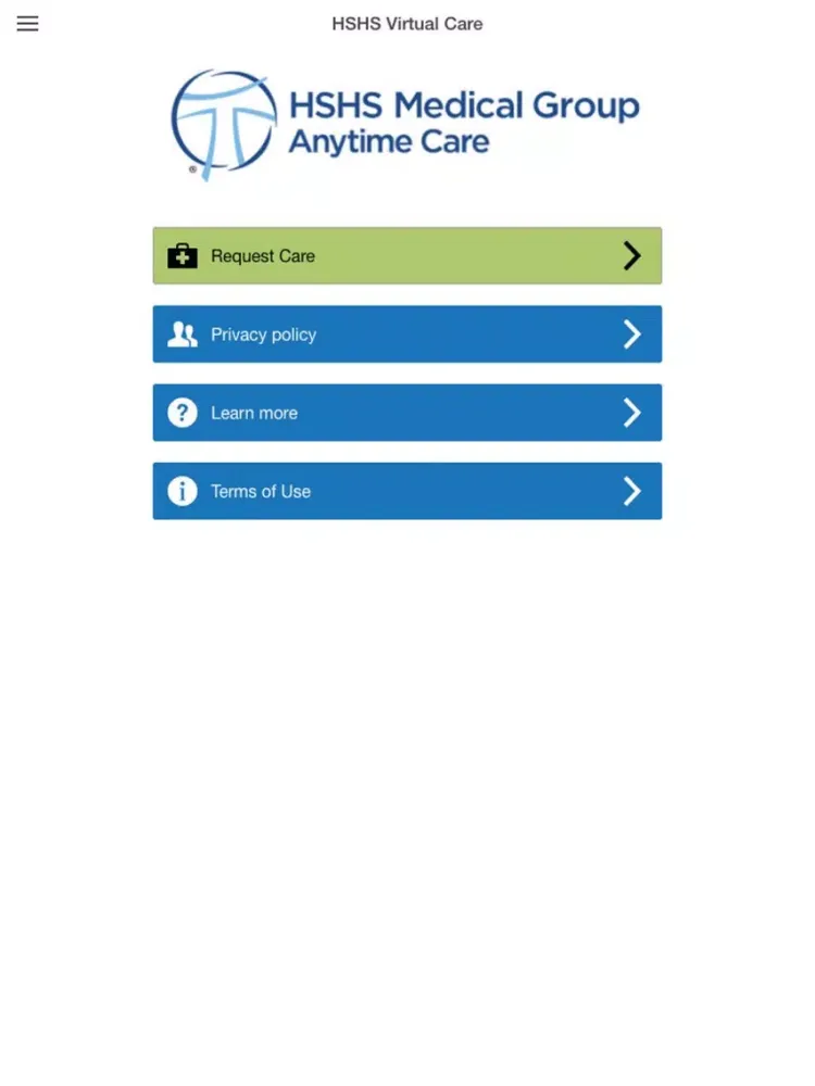 Zrzuty ekranu HSHS Medical Group Anytime Care iPad 