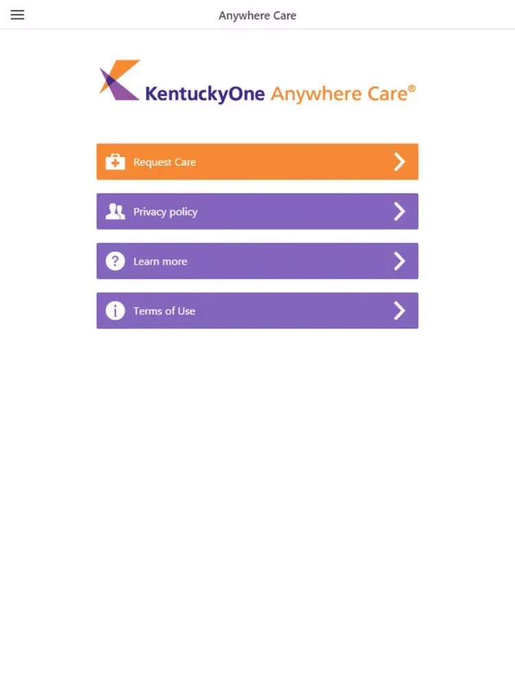 Capturas de tela do KentuckyOne Anywhere Care iPad 