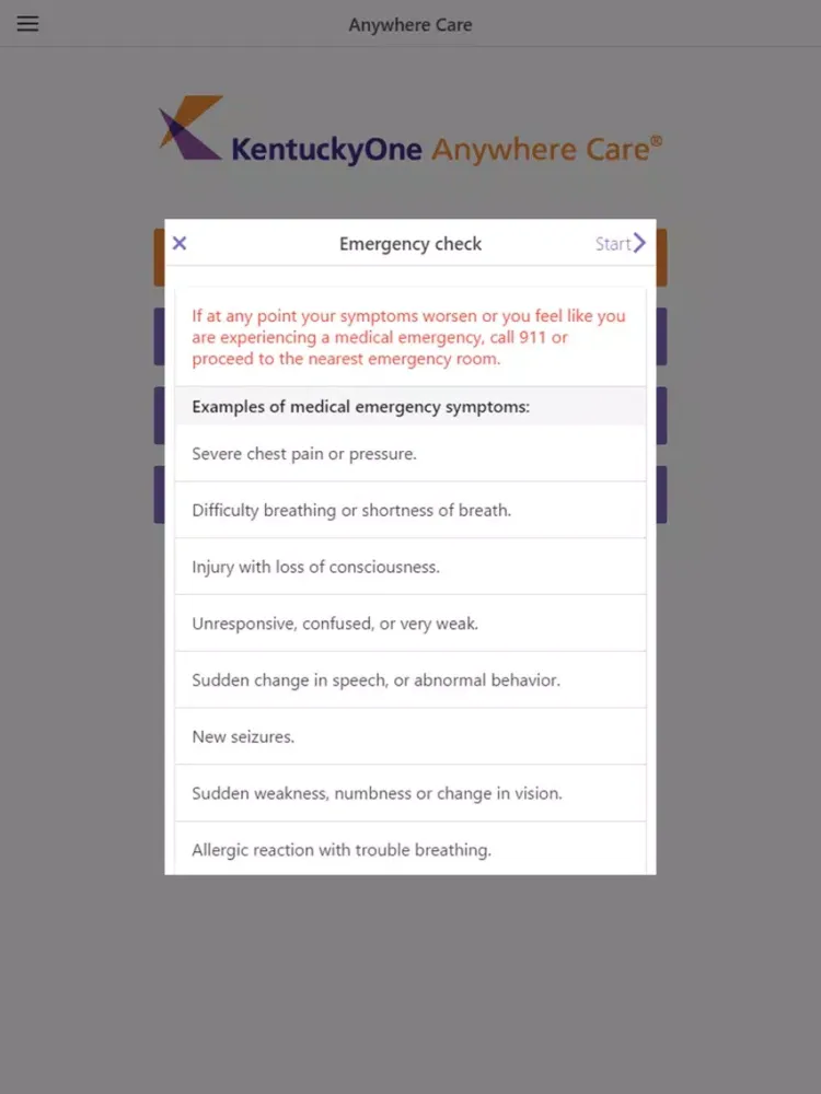 Capturas de tela do KentuckyOne Anywhere Care iPad 